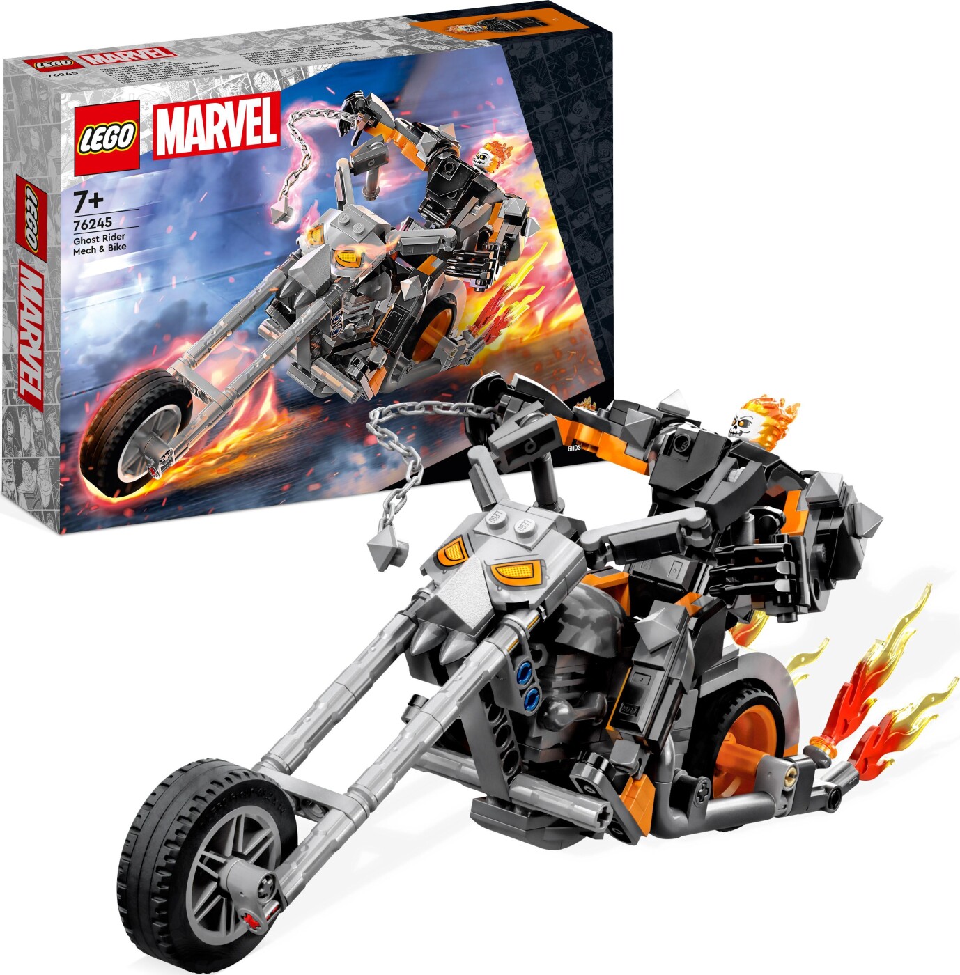Billede af Lego Marvel Avengers - Ghost Rider Kamprobot Og Motorcykel - 76245 hos Gucca.dk