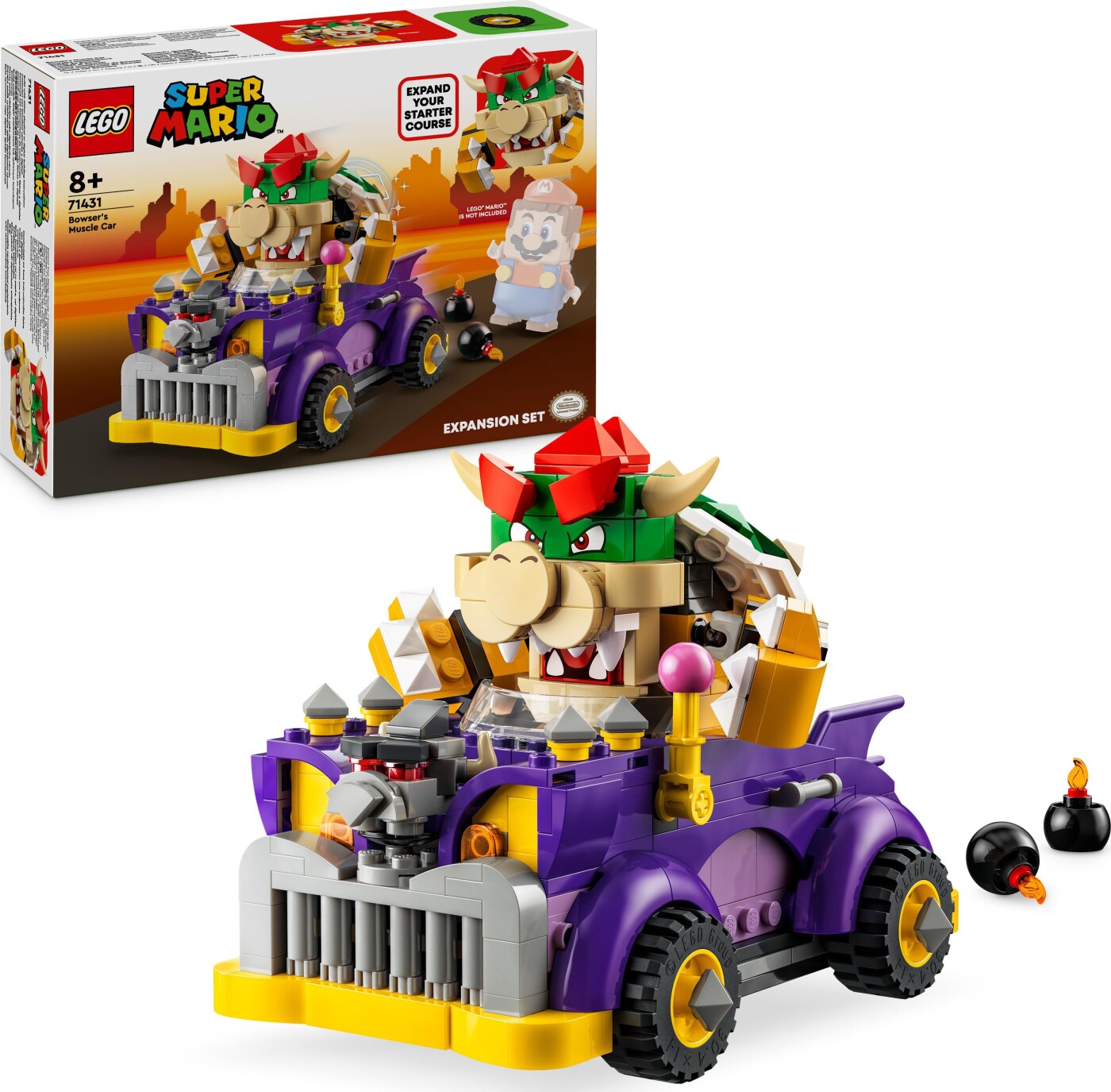 Billede af Lego Super Mario - Bowsers Muskelbil - Udvidelsessæt - 71431 hos Gucca.dk