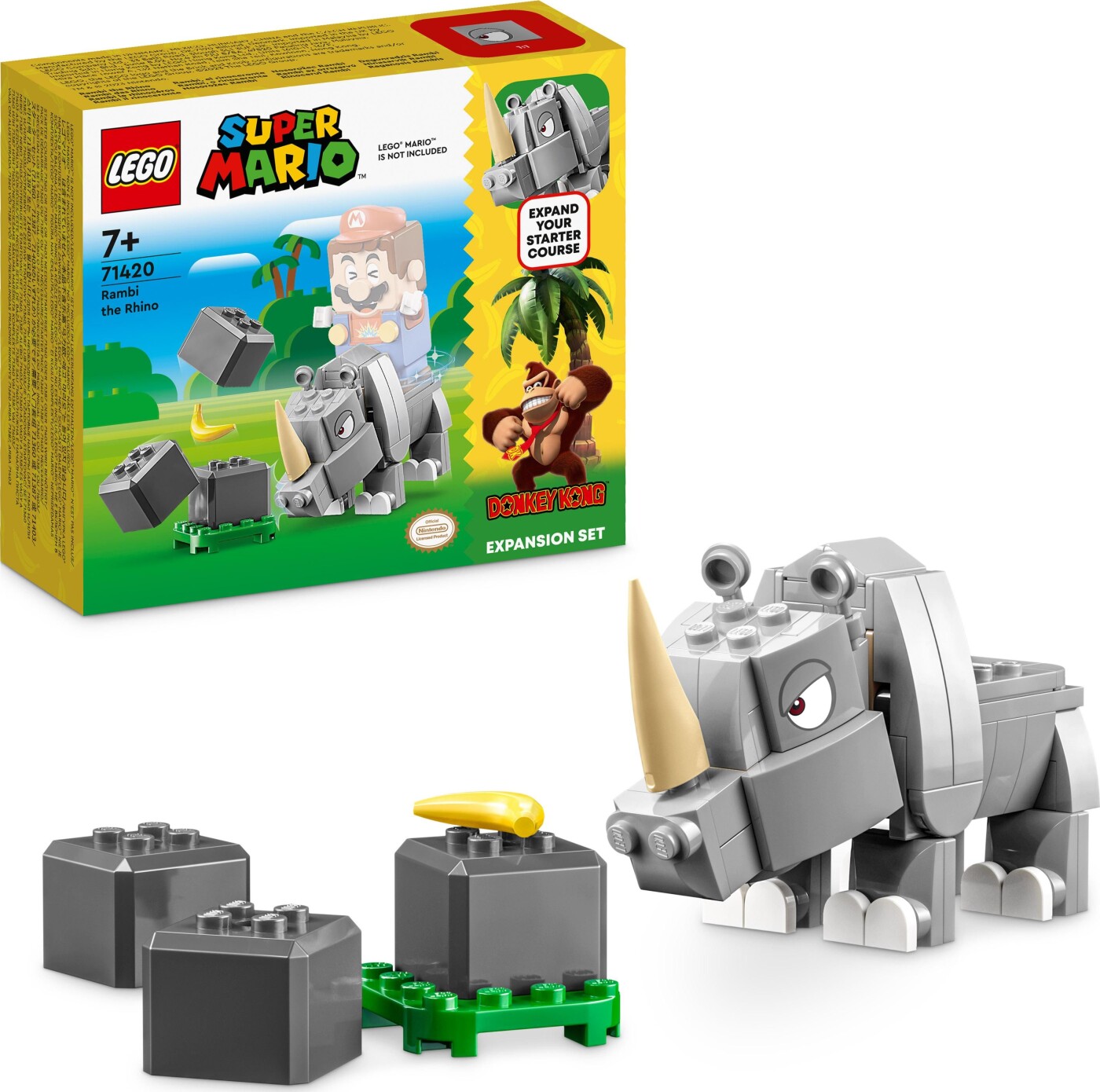 Billede af Lego Super Mario - Udvidelsessæt - Næsehornet Rambi - 71420 hos Gucca.dk