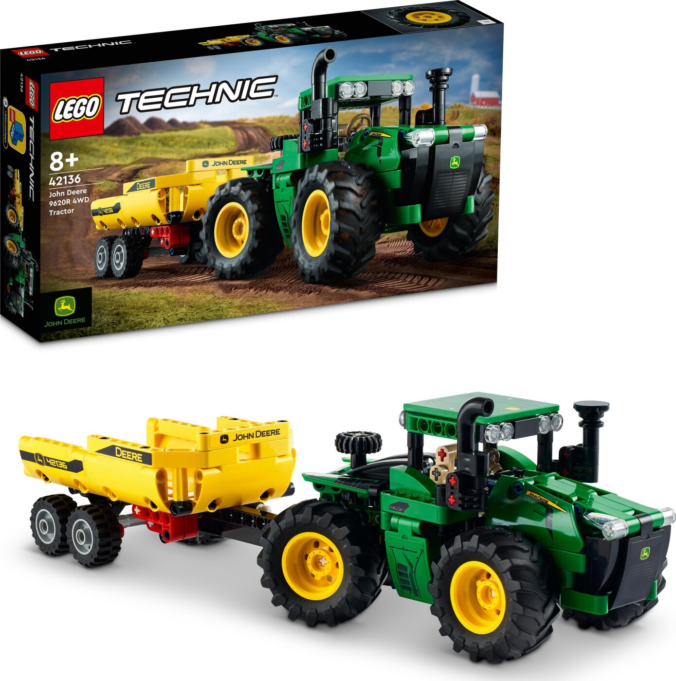 Sikker hav det sjovt talent Lego Technic - John Deere 9620r 4wd Traktor - 42136 | Se tilbud og køb på  Gucca.dk