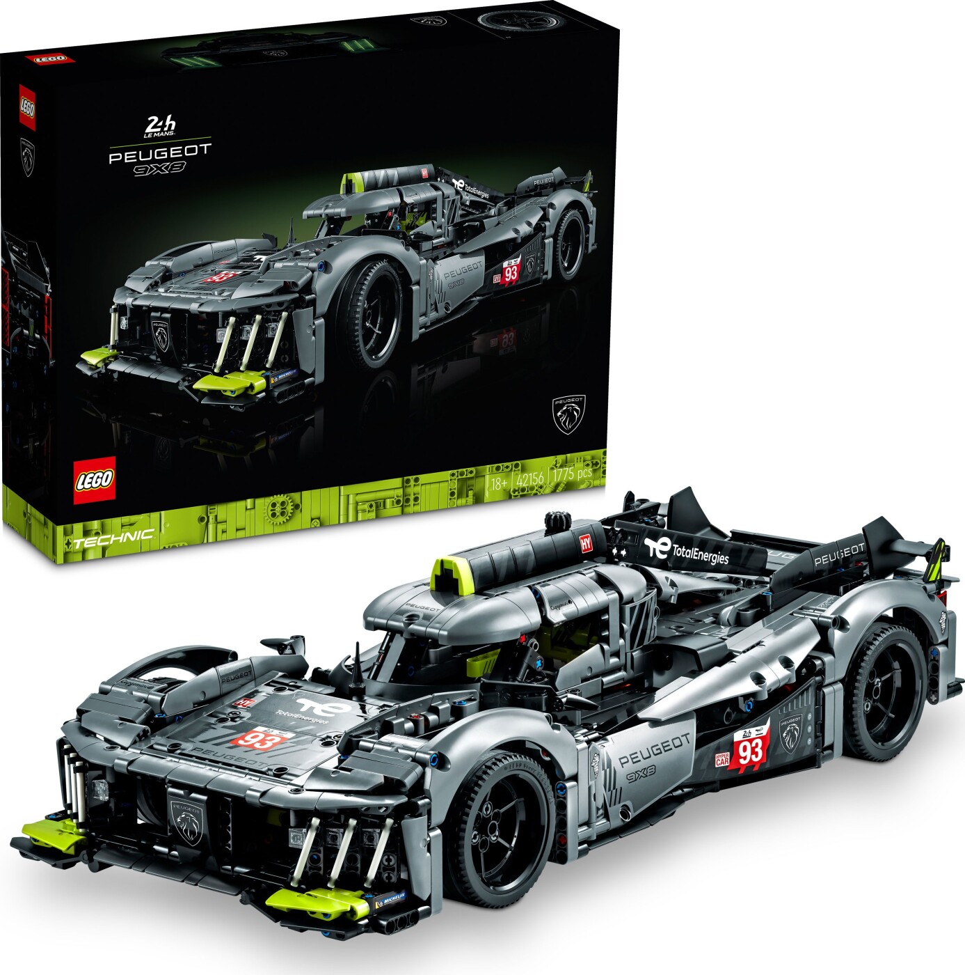 Billede af Lego Technic - Peugeot 9x8 24h Le Mans Hybrid Bil - 42156