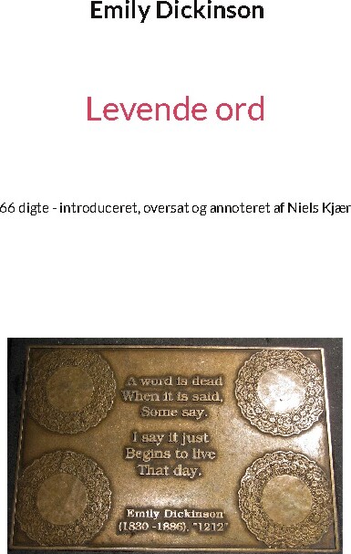 Billede af Levende Ord - Emily Dickinson - Bog