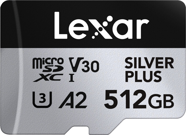 Lexar - Microsdxc Professional Silver Plus Uhs-i/u3/a2/4k R205/w150 (v30) - Silver - 512gb