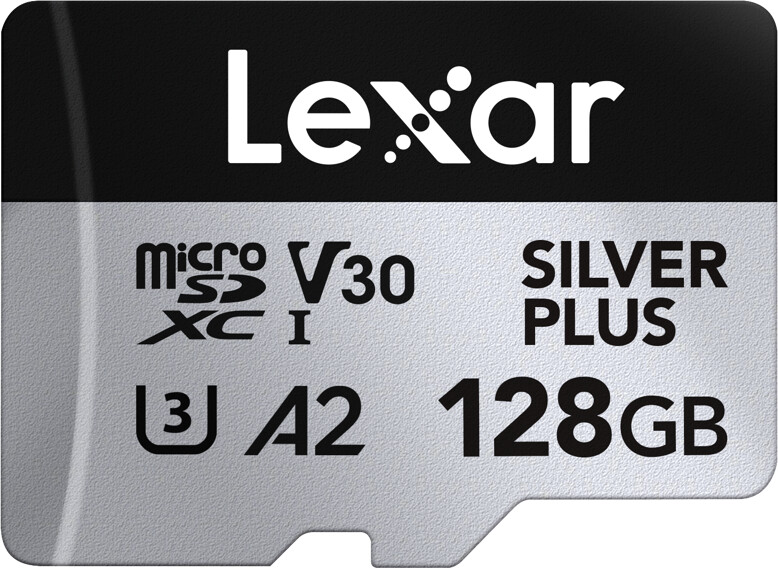 Lexar - Microsdxc Professional Silver Plus Uhs-i/u3/a2/4k R205/w150 (v30) - Silver - 128gb