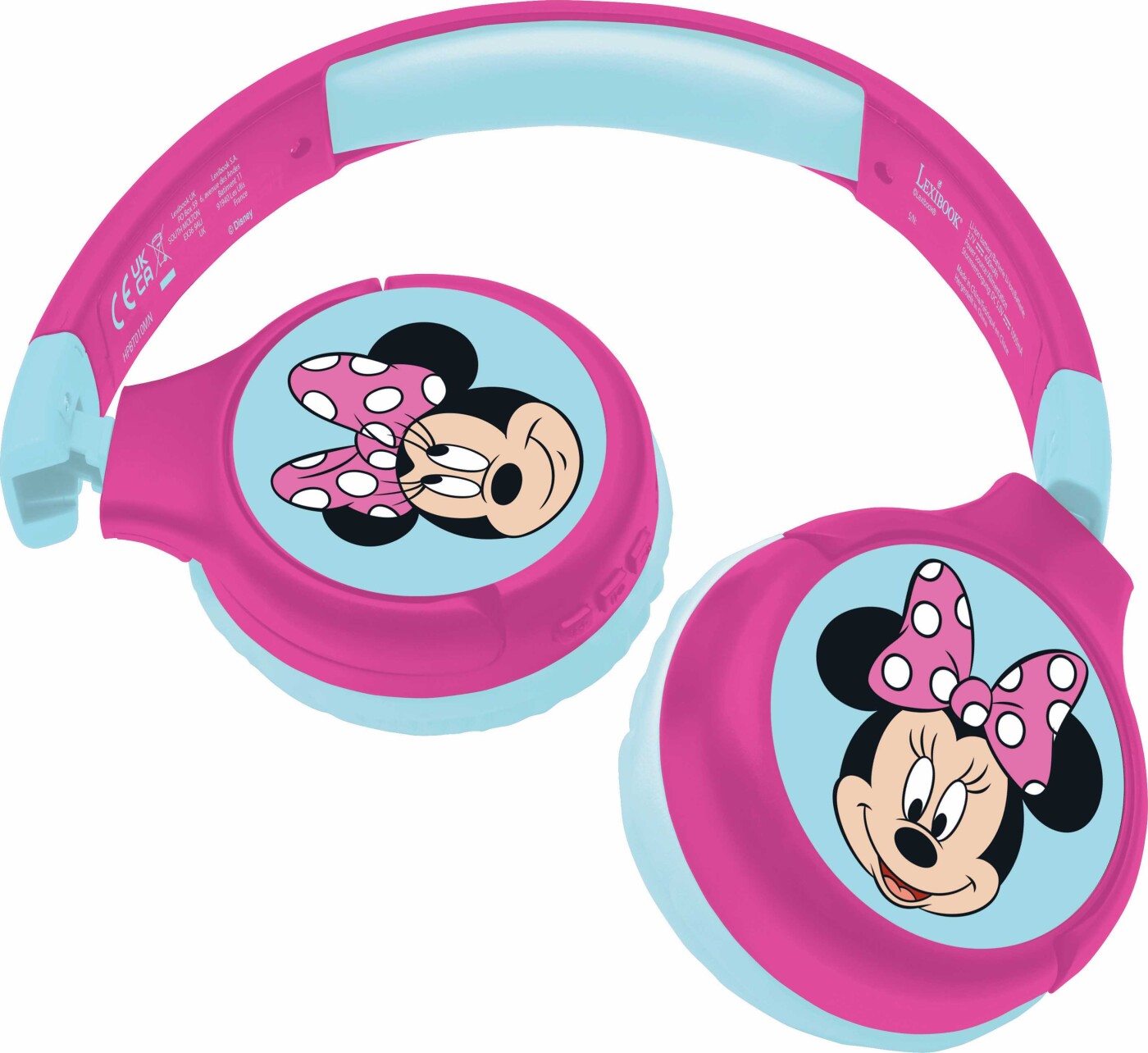 4: Disney - Trådløse Høretelefoner Til Børn - Minnie Mouse - 2 I 1 Foldbare Hovedtelefoner