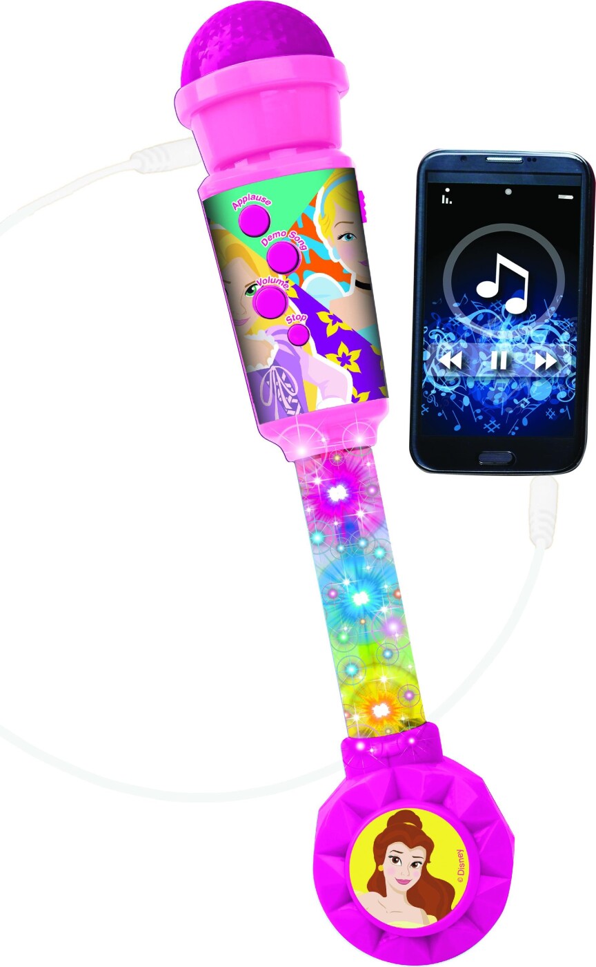 Lexibook - Disney Princess Trendy Lighting Microphone With Speaker (aux-in), Melodies And Sound Effects - (mic90dp)