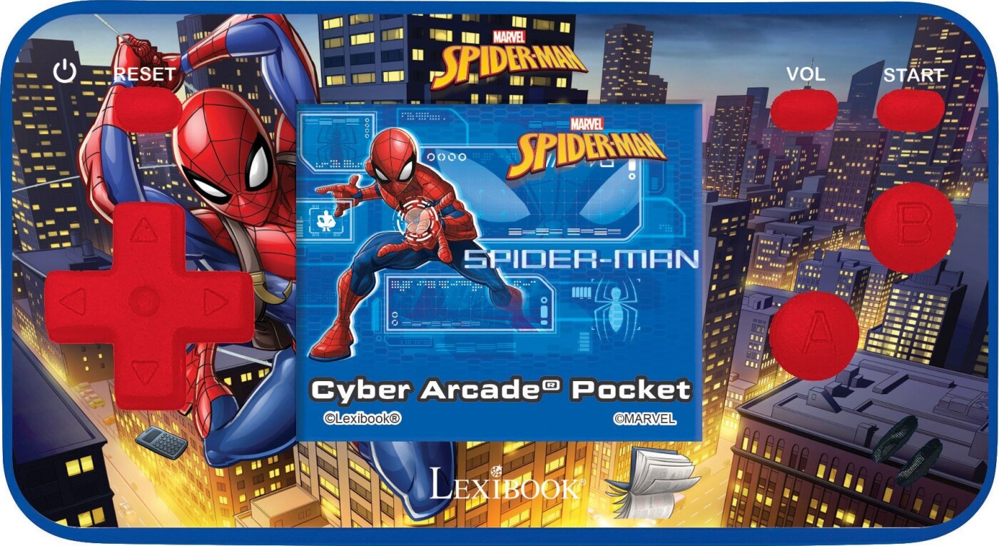 Lexibook - Spillekonsol Med 10 Spiderman Spil + 150 Andre Spil - 1,8