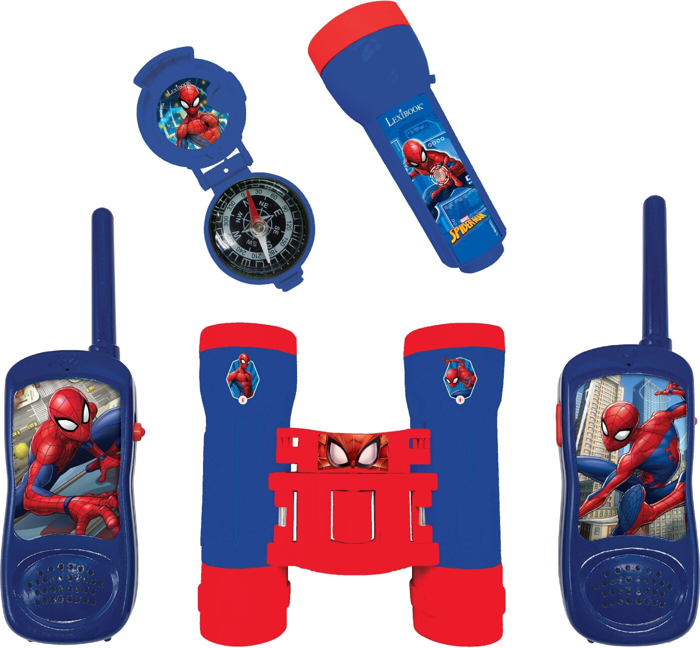 Billede af Spiderman Legetøj - Walkie Talkie Sæt Med Kikkert - Lexibook