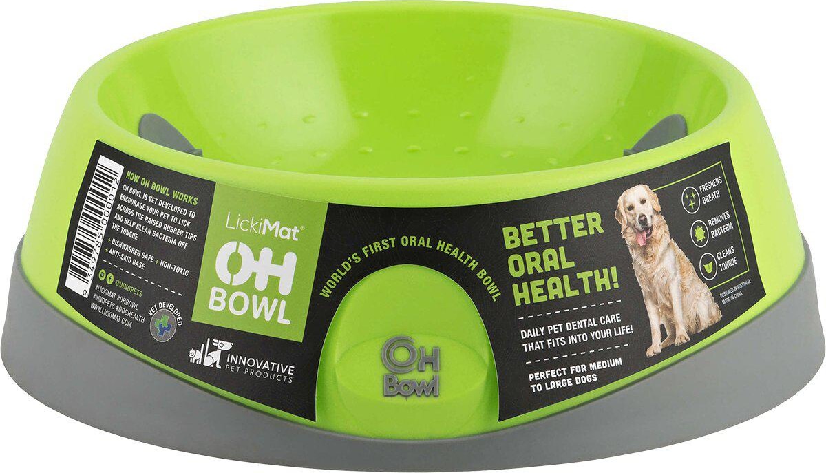 Licki Mat - Hundeskål Oral Hygiene Bowl M Green ø22x7,2cm