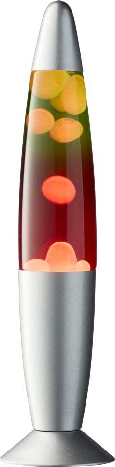 Lavalampe - Rød, Grøn Og Gul - Trafiklys - 41 Cm - Sølv - Light Up