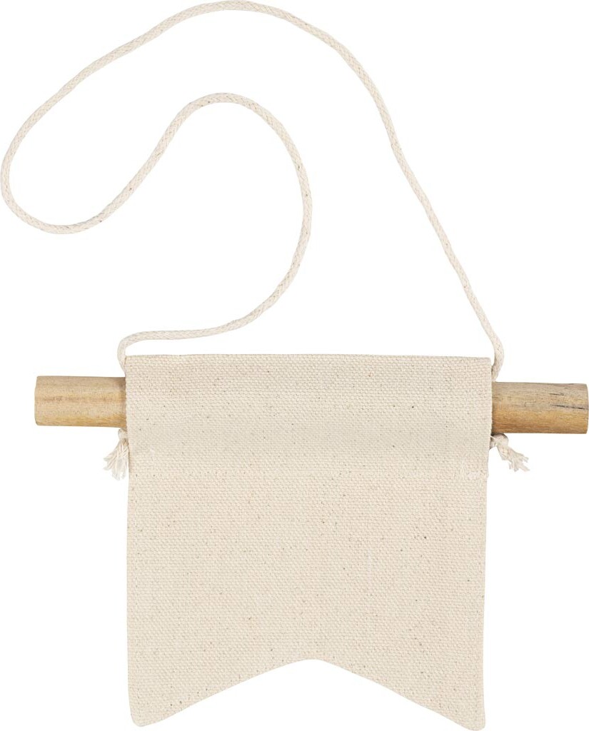 Lille Vægbanner - Svalehaleform - H 12 Cm - B 10,5 - 300 G - Lys Natur - 2 Stk.