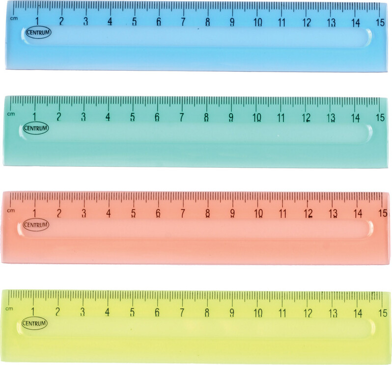 Lineal 15 Cm - Transparent - Assorteret - Centrum - 1 Stk.