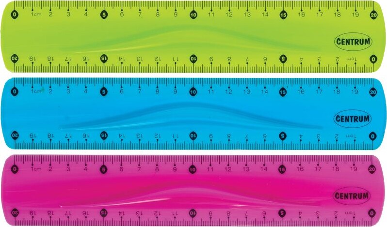 Lineal 20 Cm - Assorterede Neonfarver Flexi - Centrum