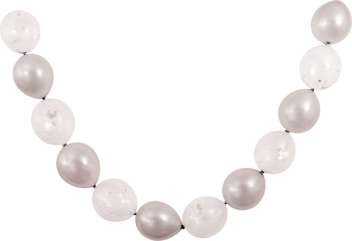 Link-konfettiballon Sølv - 12 Stk - Scanseason