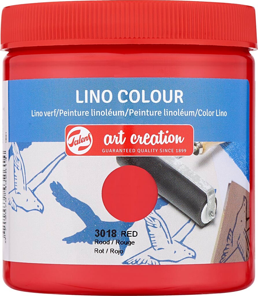Linoleumssværte - Rød - 250 Ml