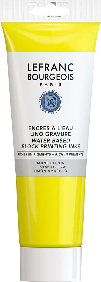 Linoleumstryk Maling - Lemon Yellow 250 Ml - Lefranc Bourgeois