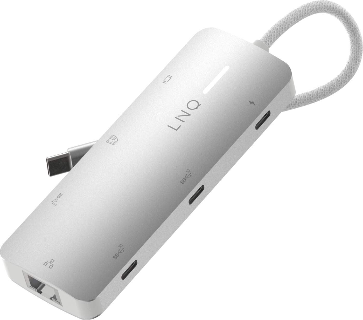 LINQ 8in1 PRO 140W USB-C Multiport Hub | Space Grey-White