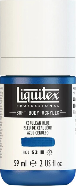 Liquitex - Akrylmaling - Soft Body - Cerulean Blue 59 Ml