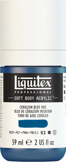 Liquitex - Akrylmaling - Soft Body - Cerulean Blue Hue 59 Ml