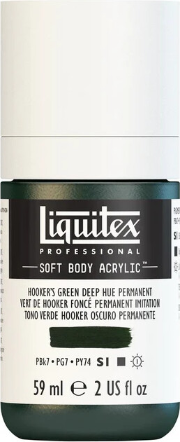 Liquitex - Akrylmaling - Soft Body - Hookers Green Deep Hue 59 Ml