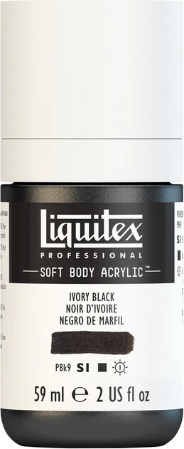 Liquitex - Akrylmaling - Soft Body - Ivory Black 59 Ml