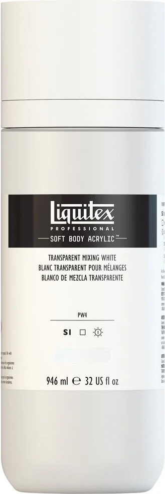 Liquitex - Akrylmaling - Soft Body - Transparent Mixing White 946 Ml