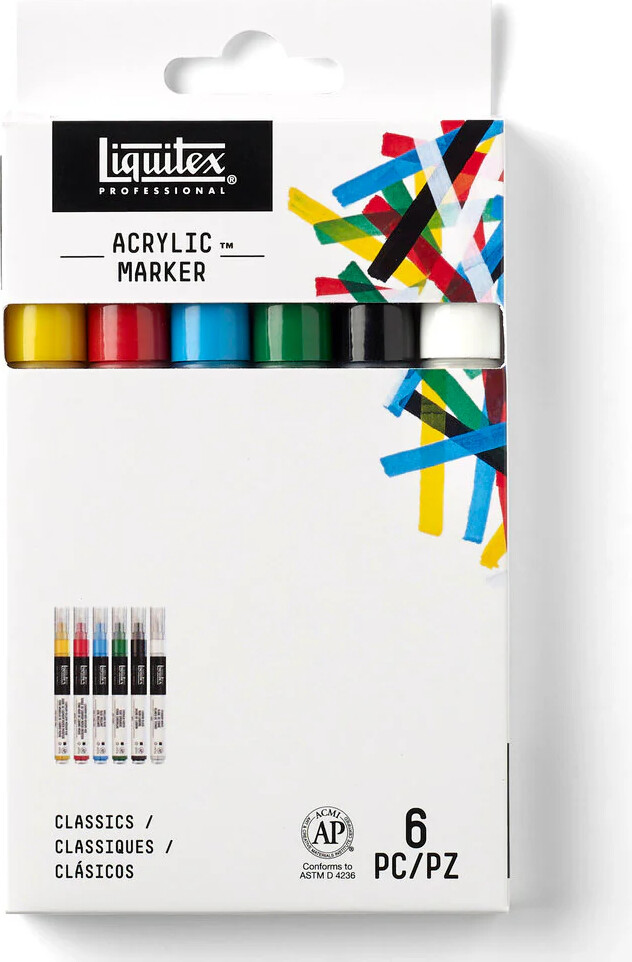 Liquitex - Paint Marker Tusser - 6 Farver - 2 Mm