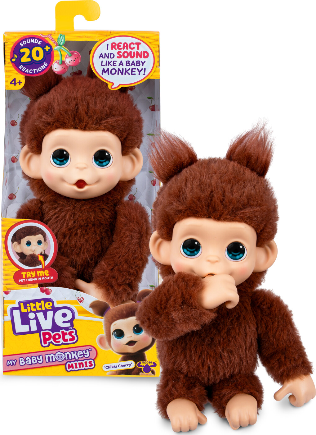 Little Live Pets My Baby Mini Monkey Elektronisk Legetøj - 4+år - Brown Cherri