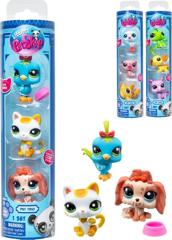 Littlest Pet Shop Figurer - Pet Trio - 3-pak - Assorteret