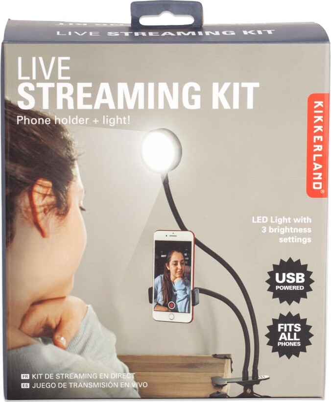Billede af Live Streaming Udstyr - Starter Kit - Mobilholder Og Led Lys