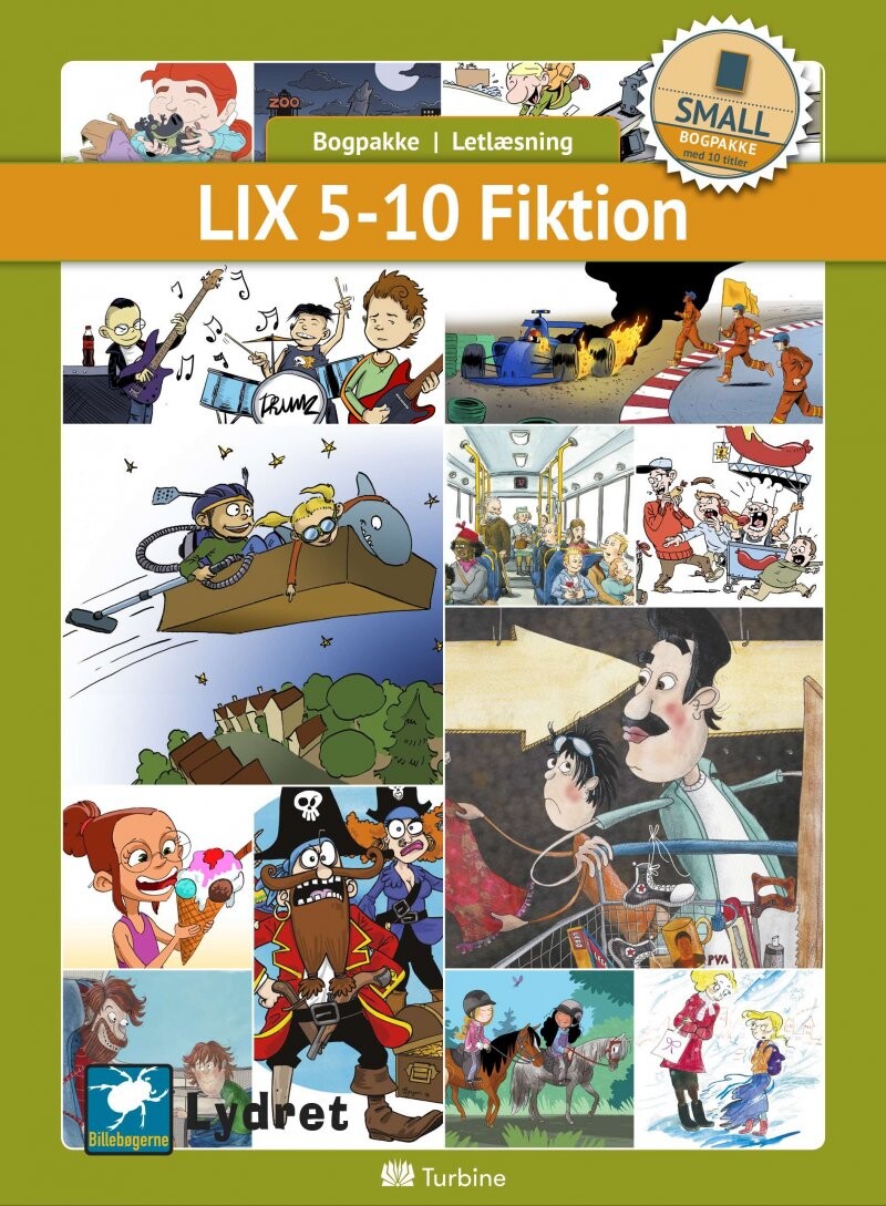 Lix 5-10 Fiktion - Small 10 Bøger - Bog