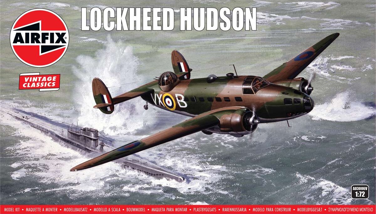 Airfix - Lockheed Hudson Model Fly Byggesæt - 1:72 - A03006v