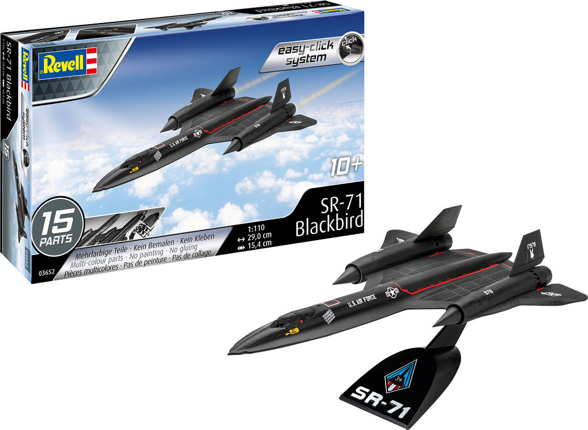 Revell - Sr-71 Blackbird Fly Byggesæt - 1:110 - Easy Click - 03652