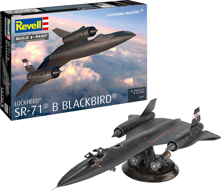 Revell 03751 - Lockheed Sr-71b Blackbird - Build & Paint - 1:48