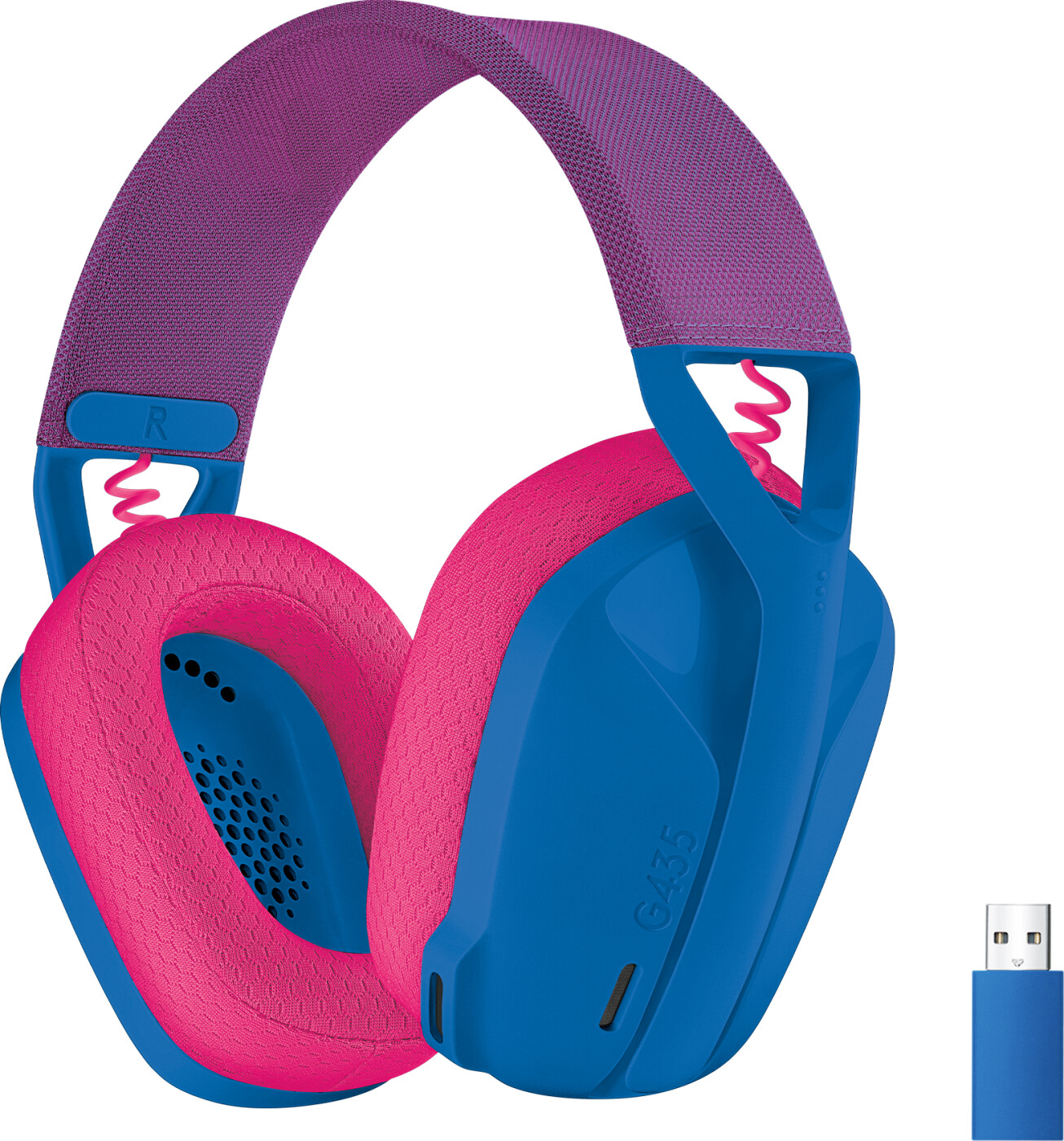 Billede af Logitech G435 - Lightspeed Gaming Headset - Blå Lilla hos Gucca.dk