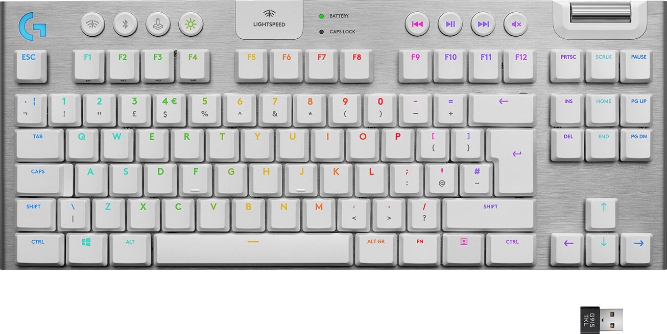Se Logitech G915 Tkl Lightspeed - Trådløs Gamer Tastatur - Hvid hos Gucca.dk