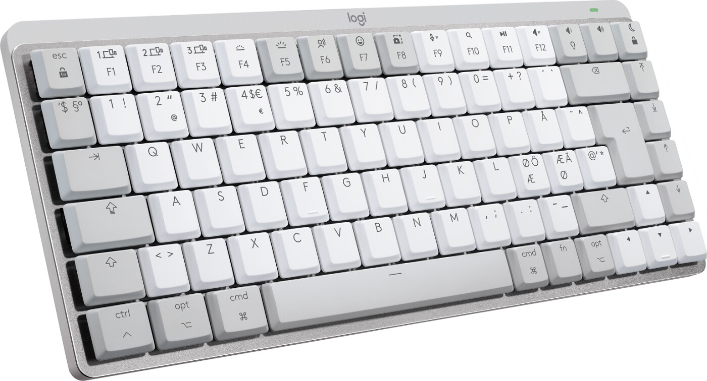 Se Logitech - Mx Mechanical Mini Trådløs Tastatur Til Mac - Pale Grey - Nordisk hos Gucca.dk