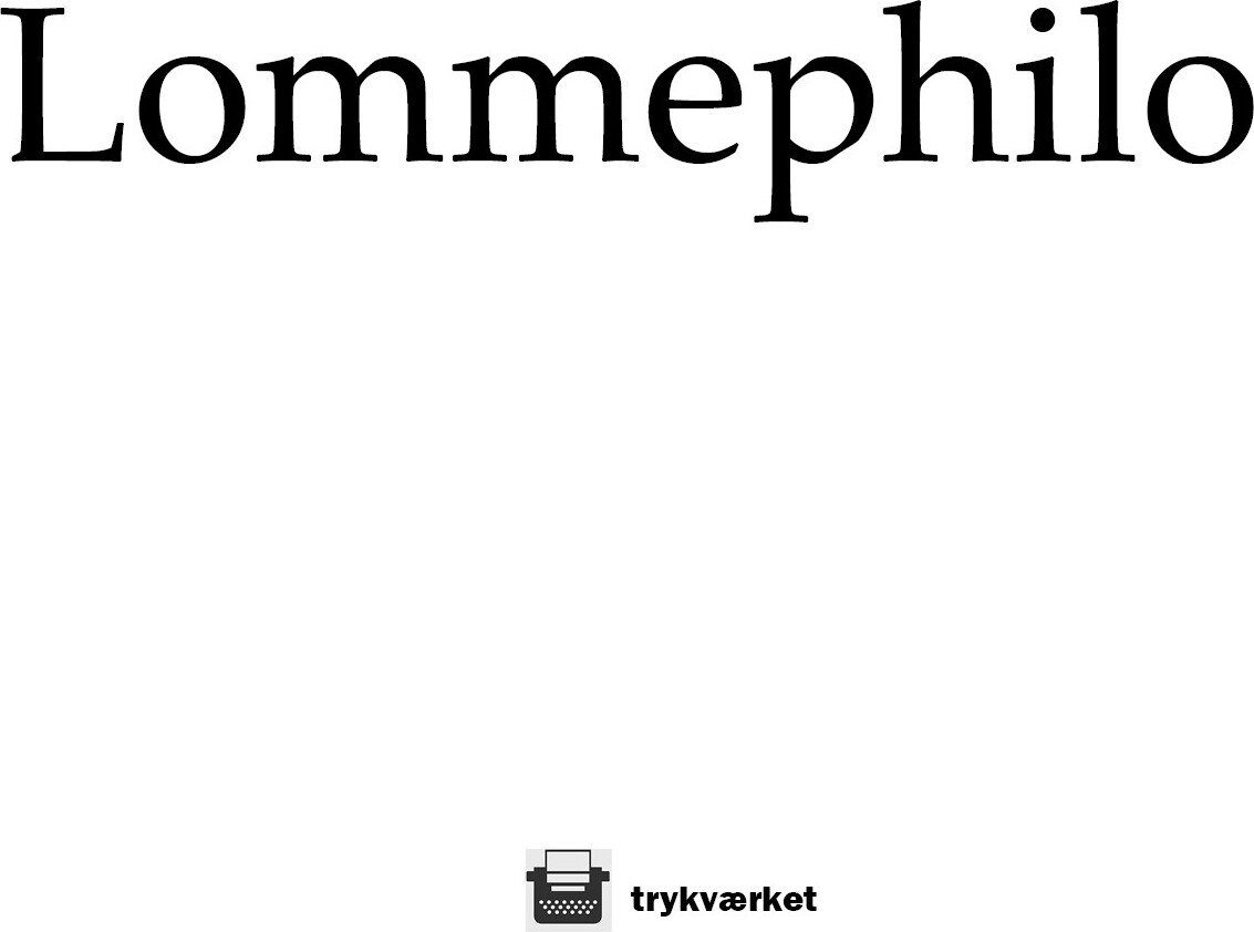 Lommephilo - Jørgen Rye - Bog - Trykværket
