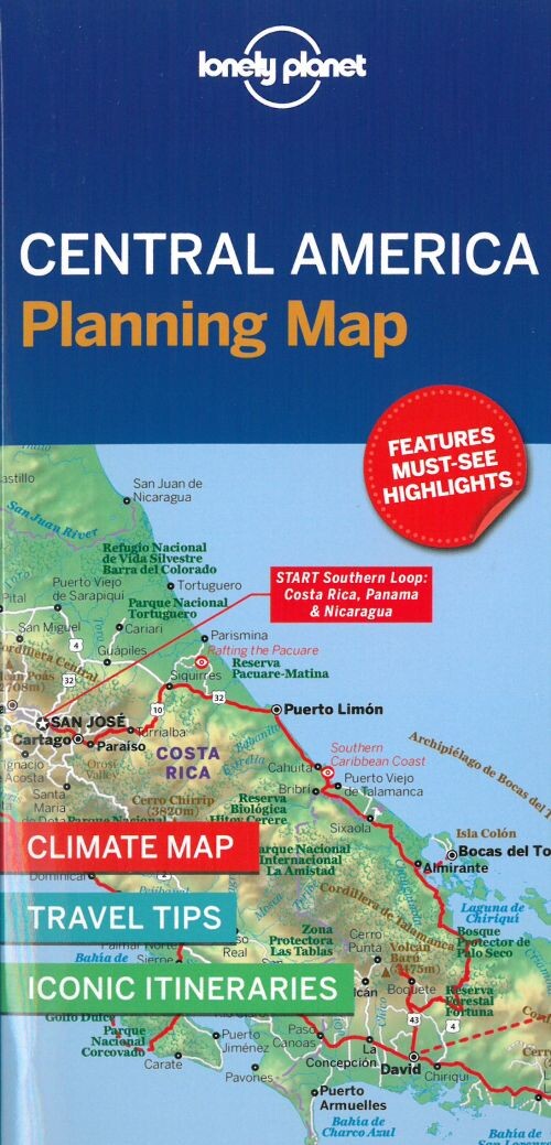 Billede af Lonely Planet Planning Map: Central America - Lonely Planet - English Book