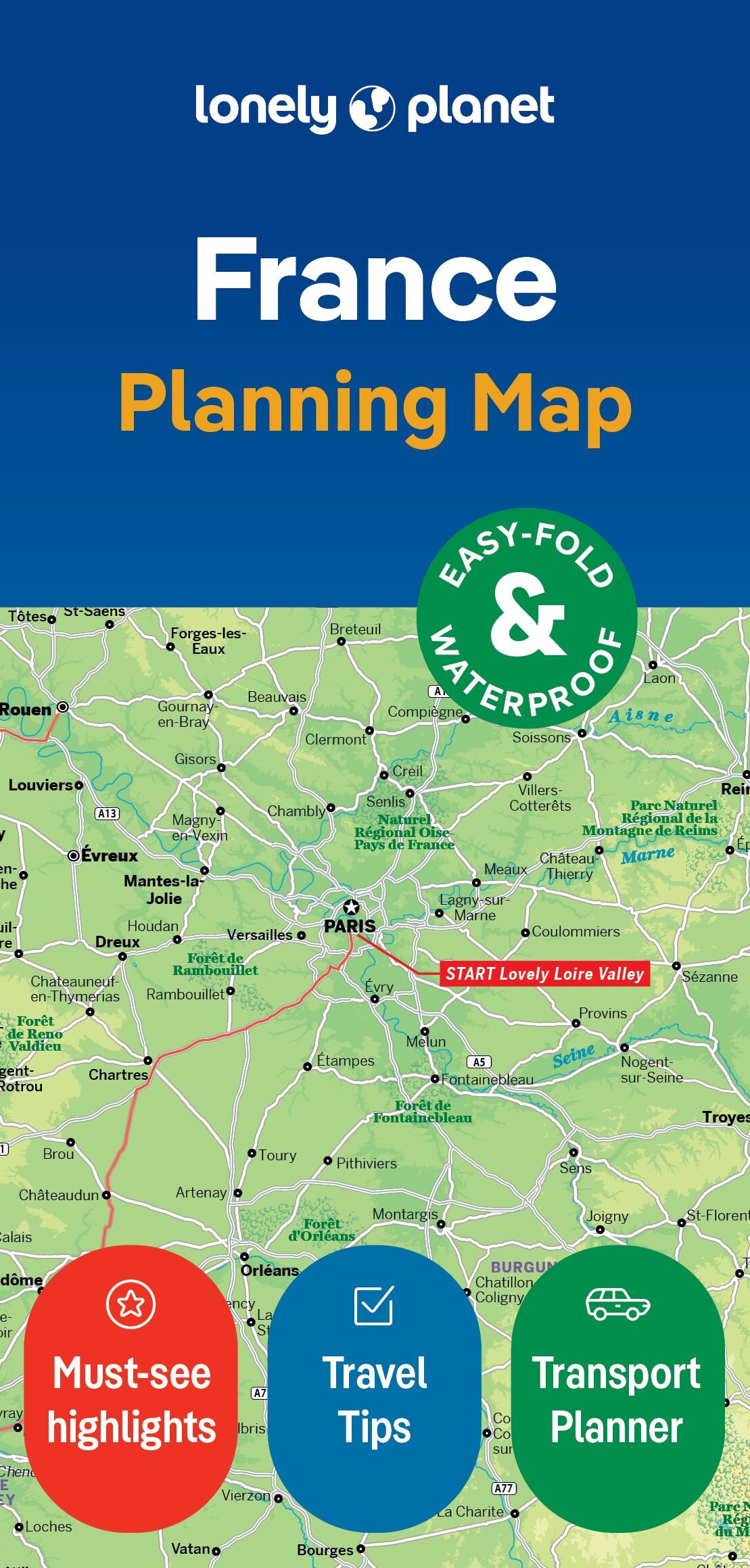 Lonely Planet Planning Map: France - Lonely Planet - English Book