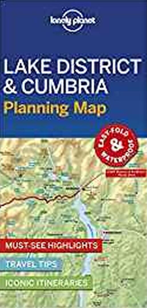 Billede af Lonely Planet Planning Map: Lake District & Cumbria - Lonely Planet - English Book