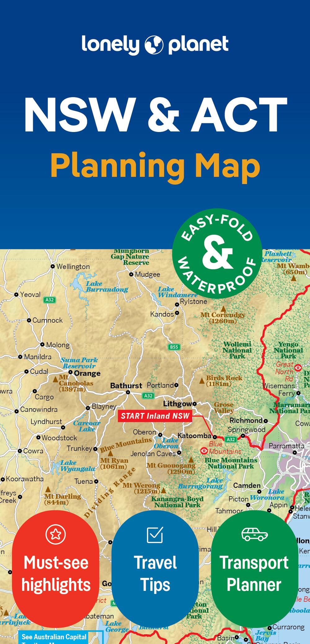 Lonely Planet Planning Map: New South Wales & The Australian Capital Territory - Lonely Planet - English Book