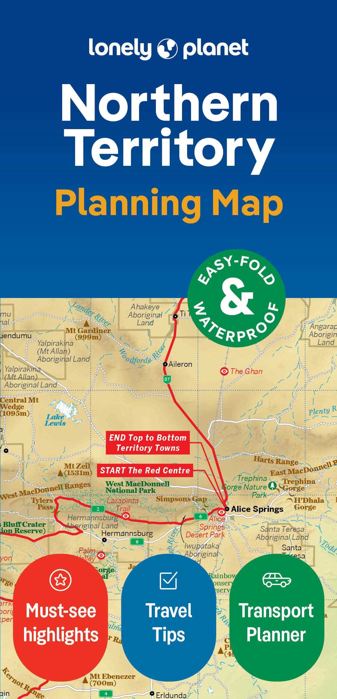 Lonely Planet Planning Map: Northern Territory - Lonely Planet - English Book