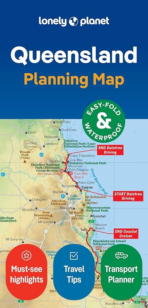 Lonely Planet Planning Map: Queensland - Lonely Planet - English Book