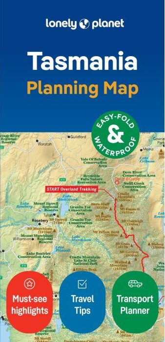 Lonely Planet Planning Map: Tasmania - Lonely Planet - English Book