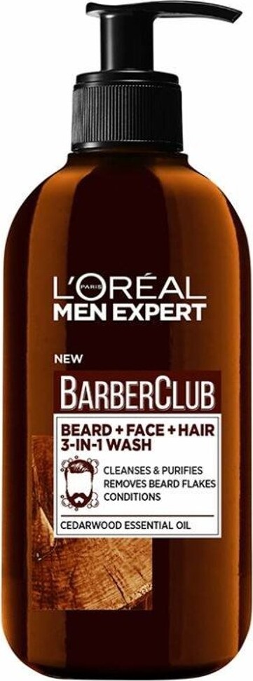 Billede af L'oréal Ansigtsvask - Men Expert Barber Club Beard And Face Wash 200 Ml hos Gucca.dk