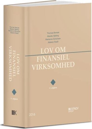 Lov Om Finansiel Virksomhed - Med Kommentarer - Marianne Simonsen - Bog