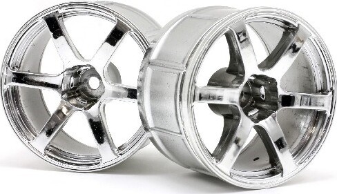 Lp35 Wheel Yokohama Avs Model T6 Chrome (2pcs) - Hp33467 - Hpi Racing