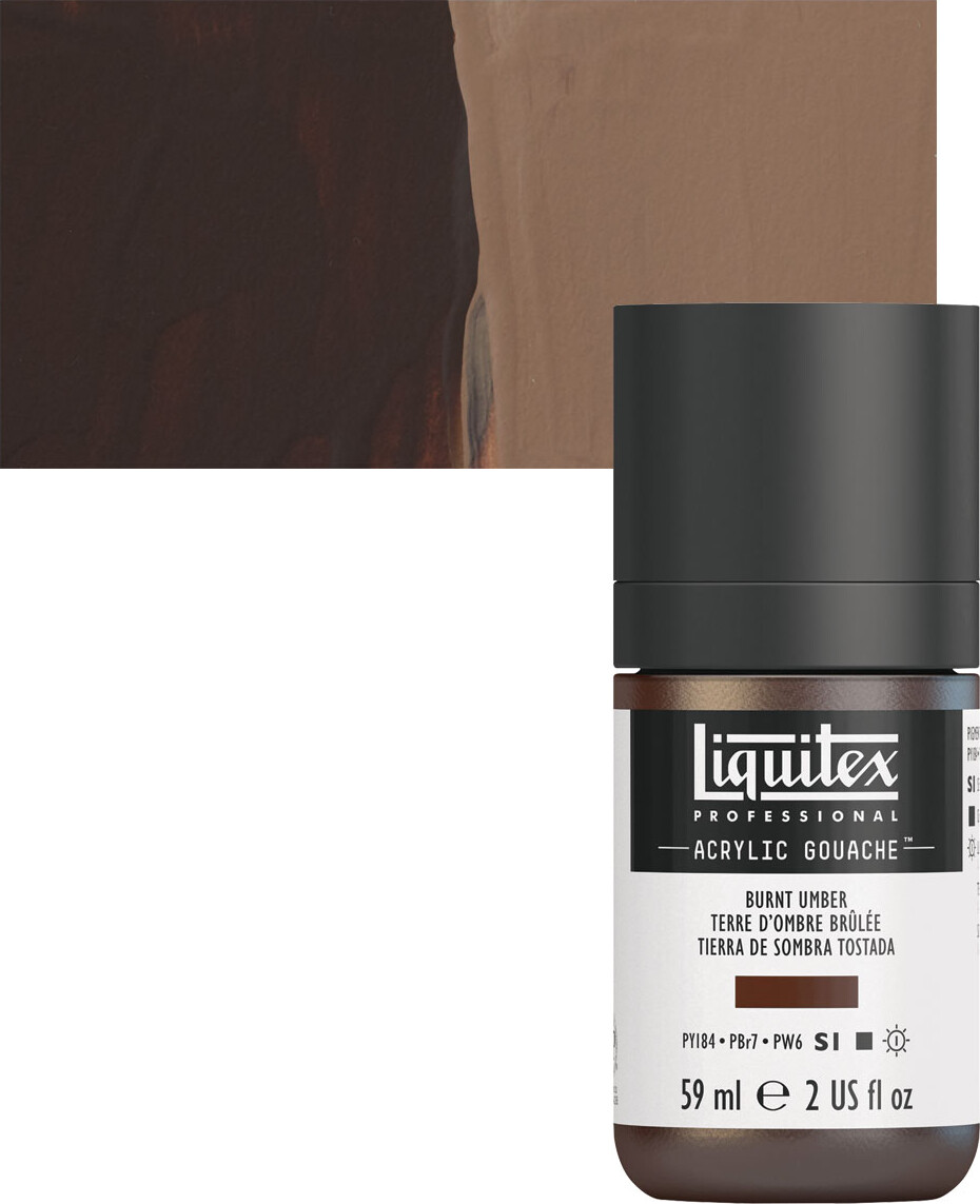 Liquitex - Gouache Akrylmaling - Burnt Umber 59 Ml