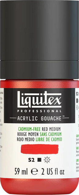 Liquitex - Akrylmaling Gouache - Cadmium Free Red Medium 59 Ml